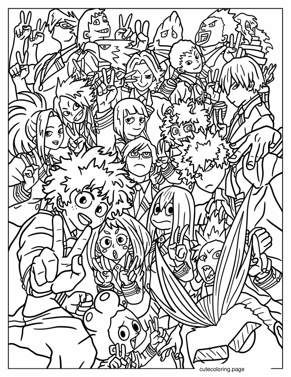 Full Page My Hero Academia Poster coloring page