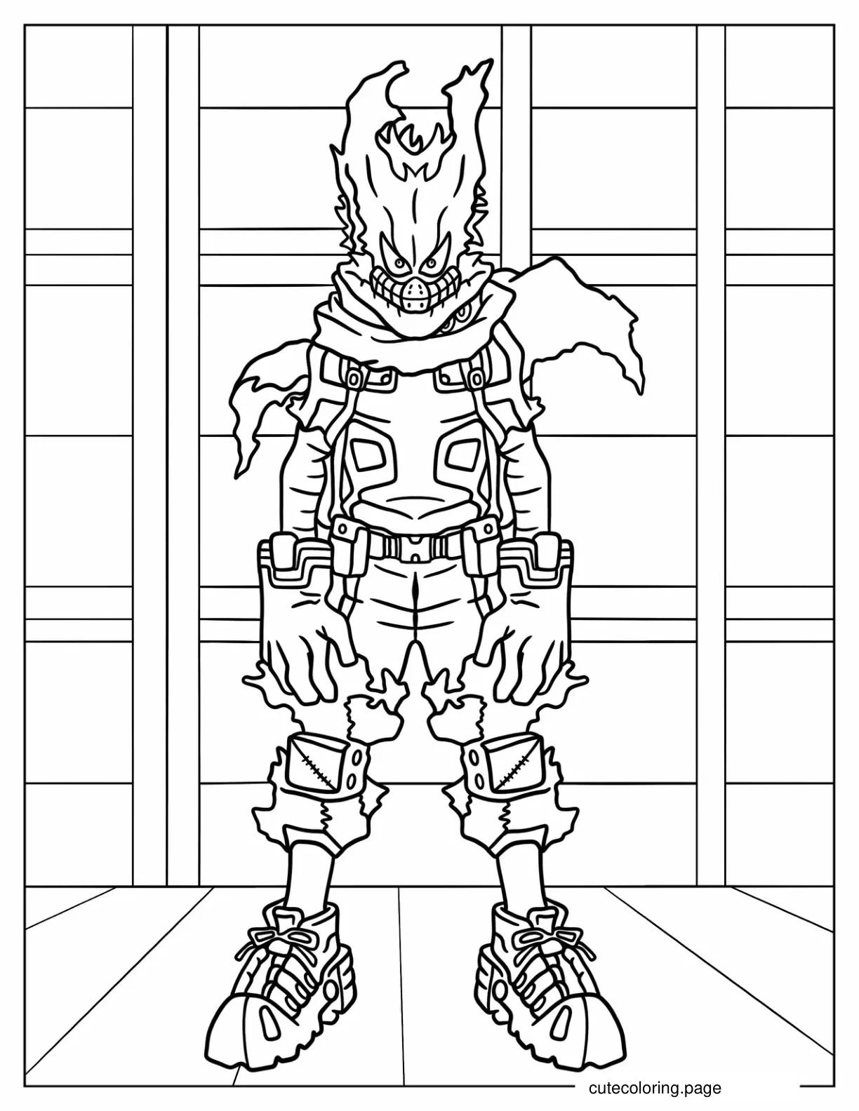 My Hero Academia Dark Deku Coloring Sheet coloring page