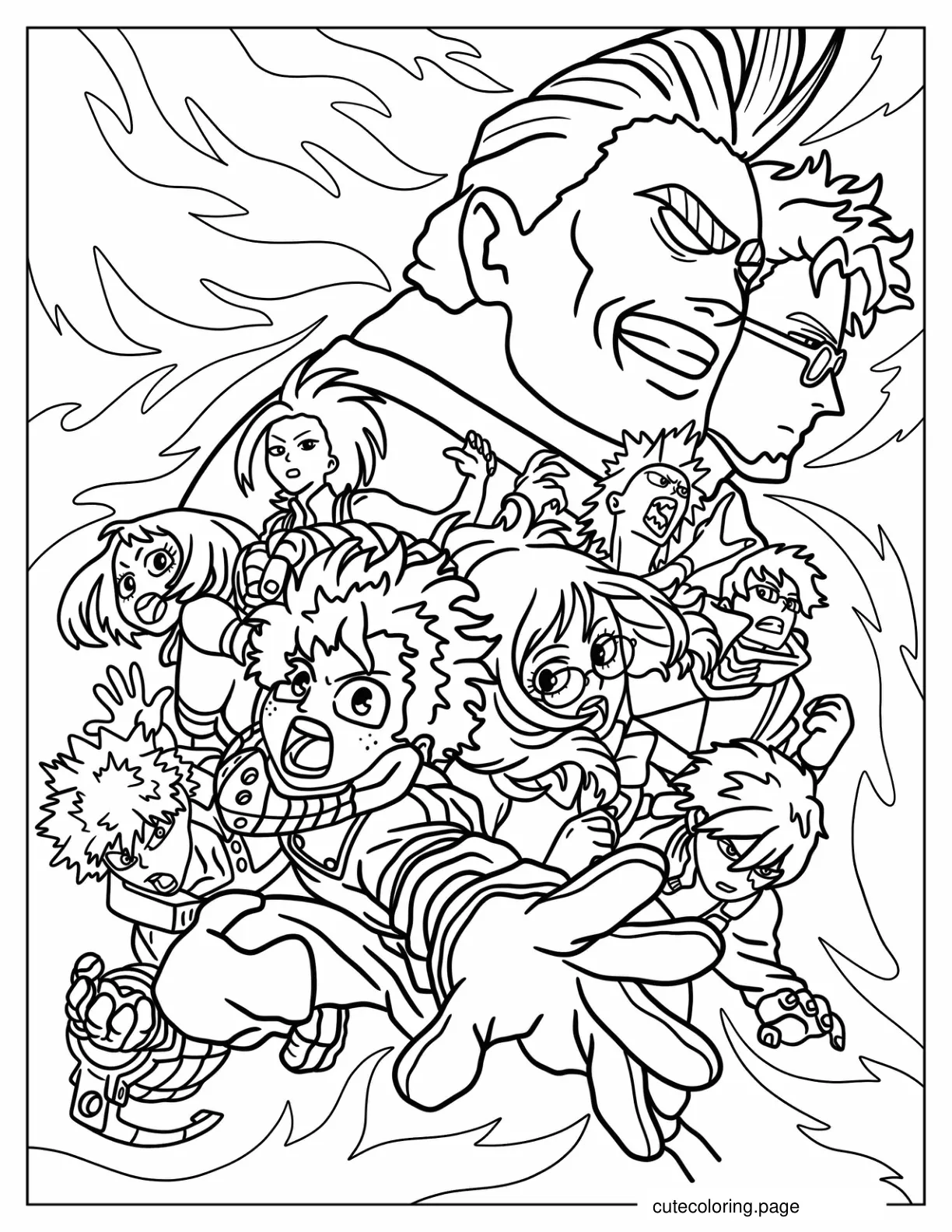 My Hero Academia The Movie Poster coloring page