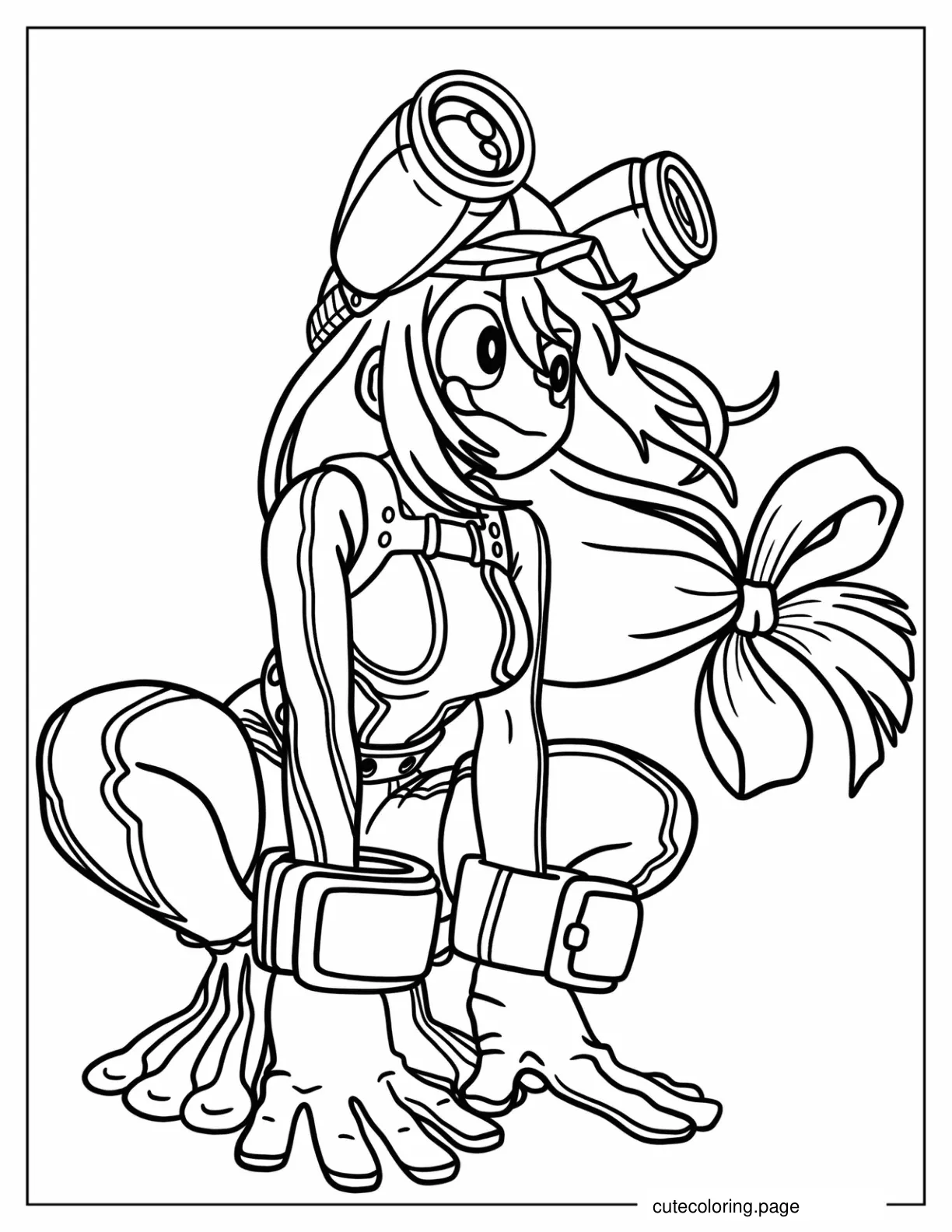 Tsuyu Asui Coloring Page For Preschoolers coloring page