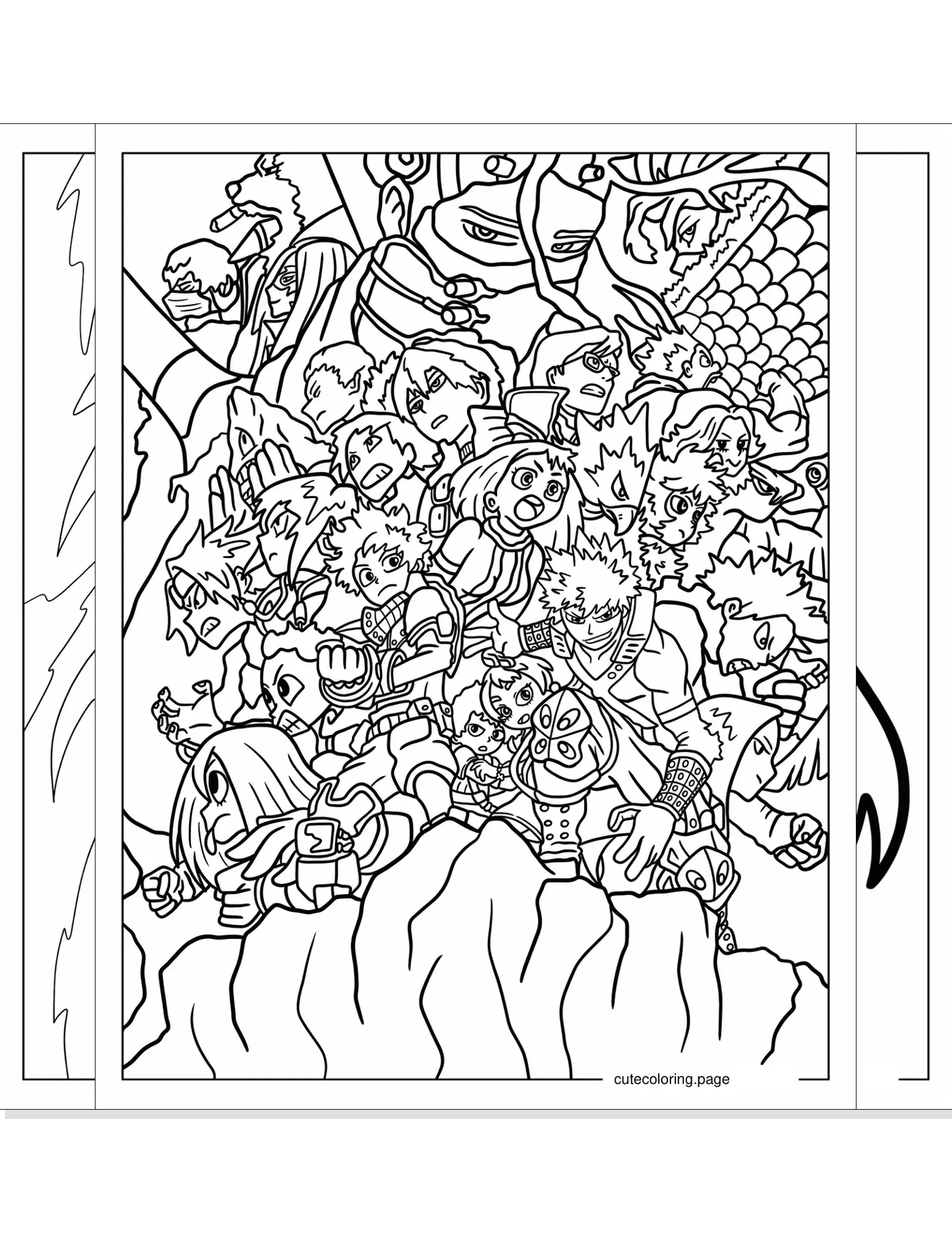 my hero academia coloring pages coloring page