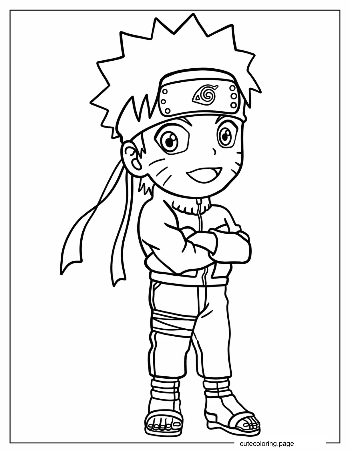 Kawaii Naruto Coloring Sheet For Preschoolers coloring page