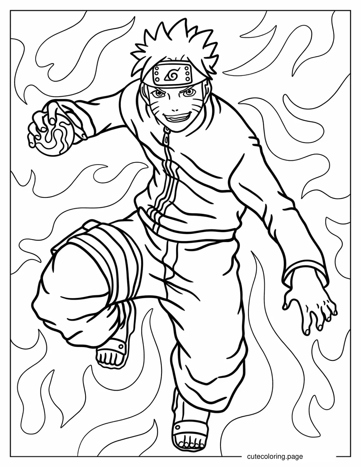 Naruto Rasengan Coloring Sheet coloring page