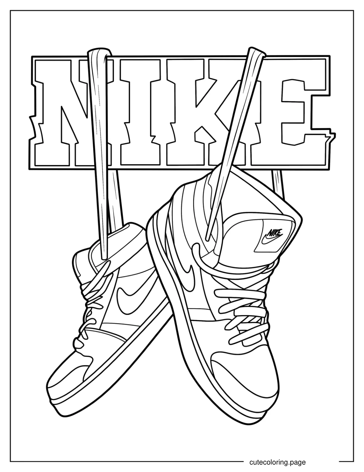 Nike Air Jordan Poster Coloring Sheet coloring page