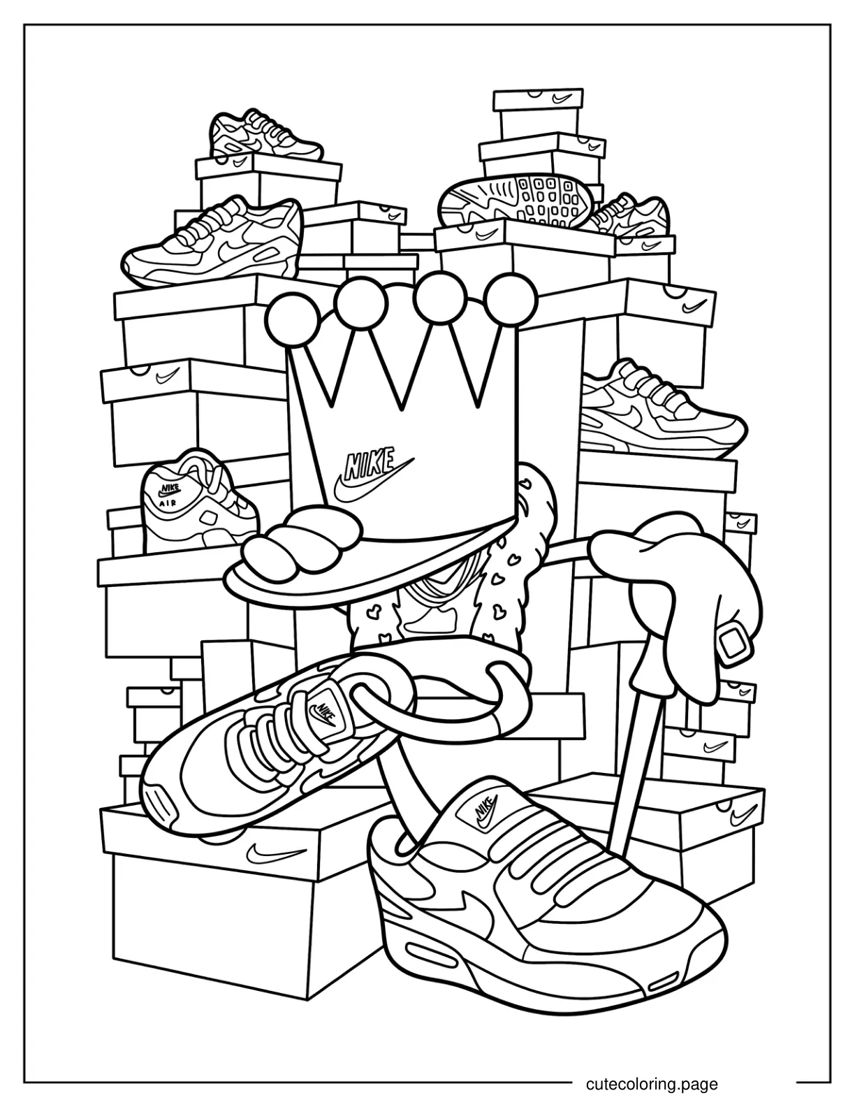 Nike King Of Kicks Coloring Page coloring page