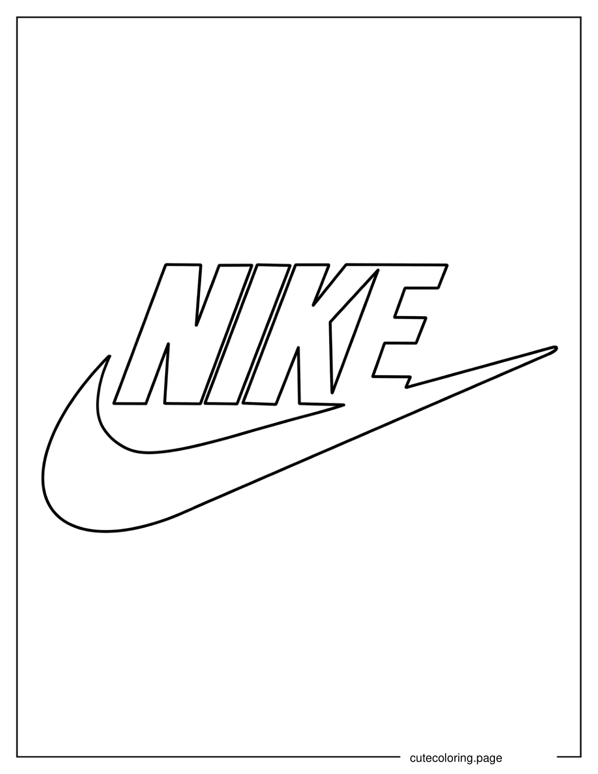 Nike Logo Coloring Sheet coloring page