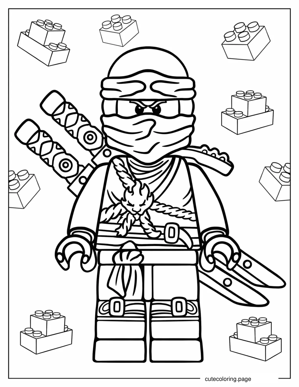 Coloring Page Of Lego Ninja For Kids coloring page