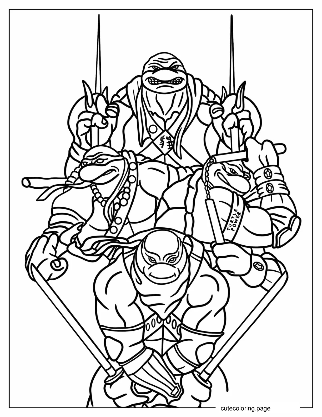 Coloring Page Of Angry Teenage Mutant Ninja Turtles coloring page