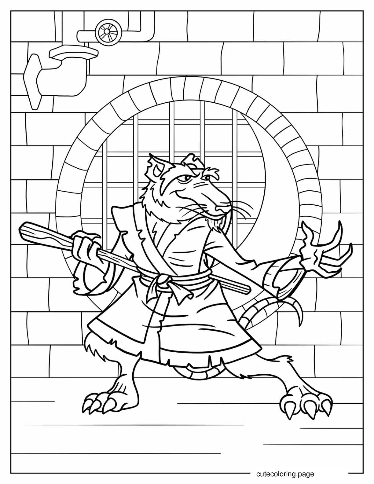 Coloring Page Of Spinter In Fighting Pose coloring page