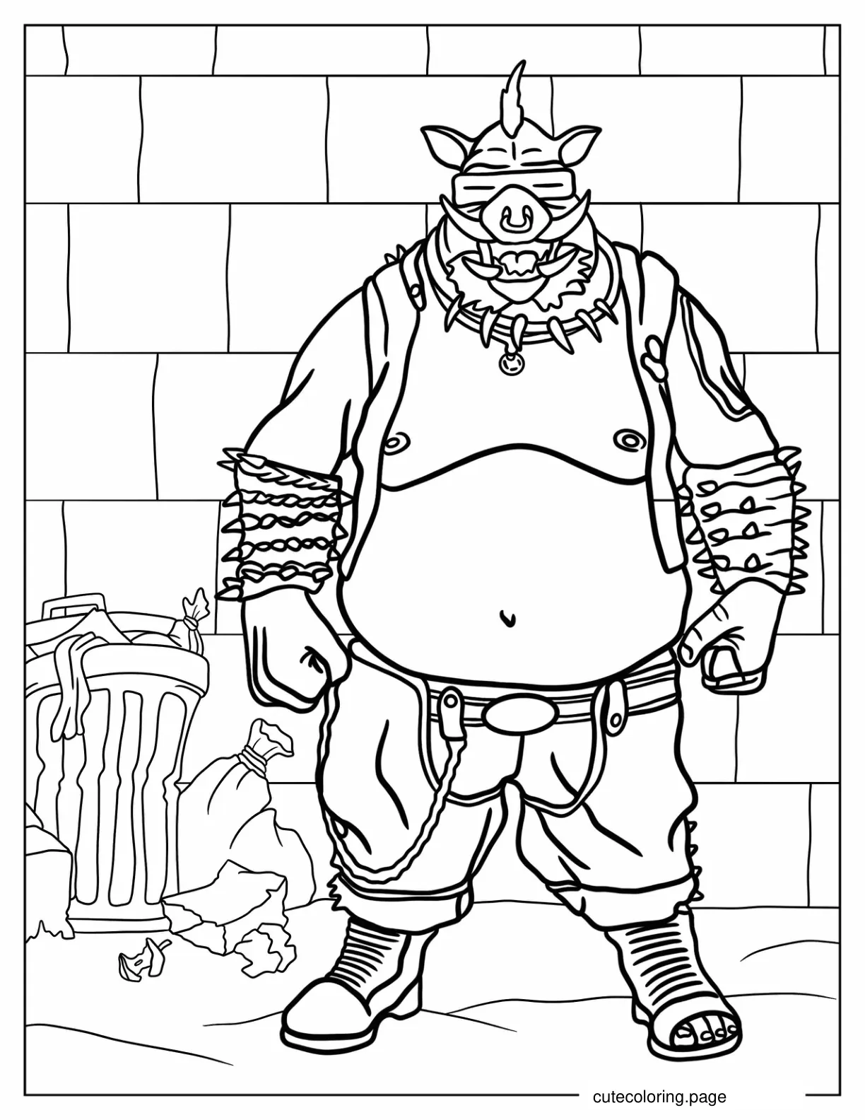 Scary Bepop Coloring Page coloring page