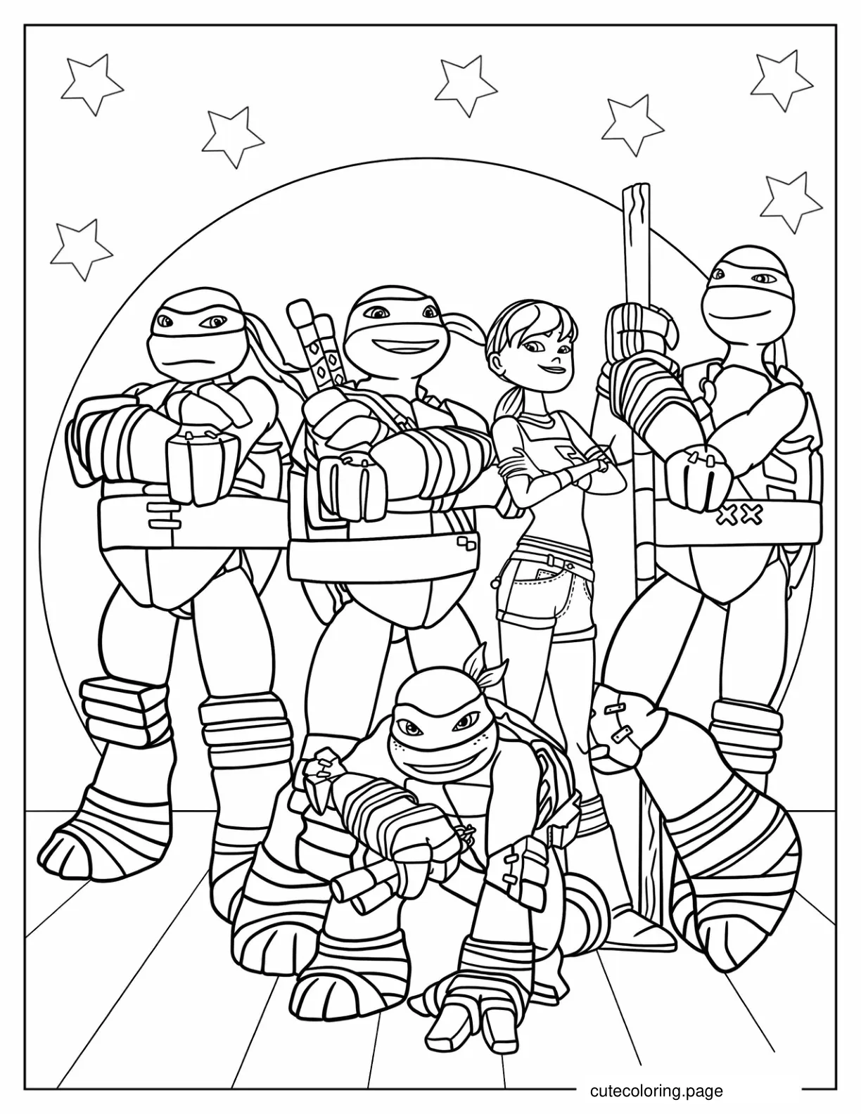 Simple Teenage Mutant Ninja Turtles Coloring Page coloring page