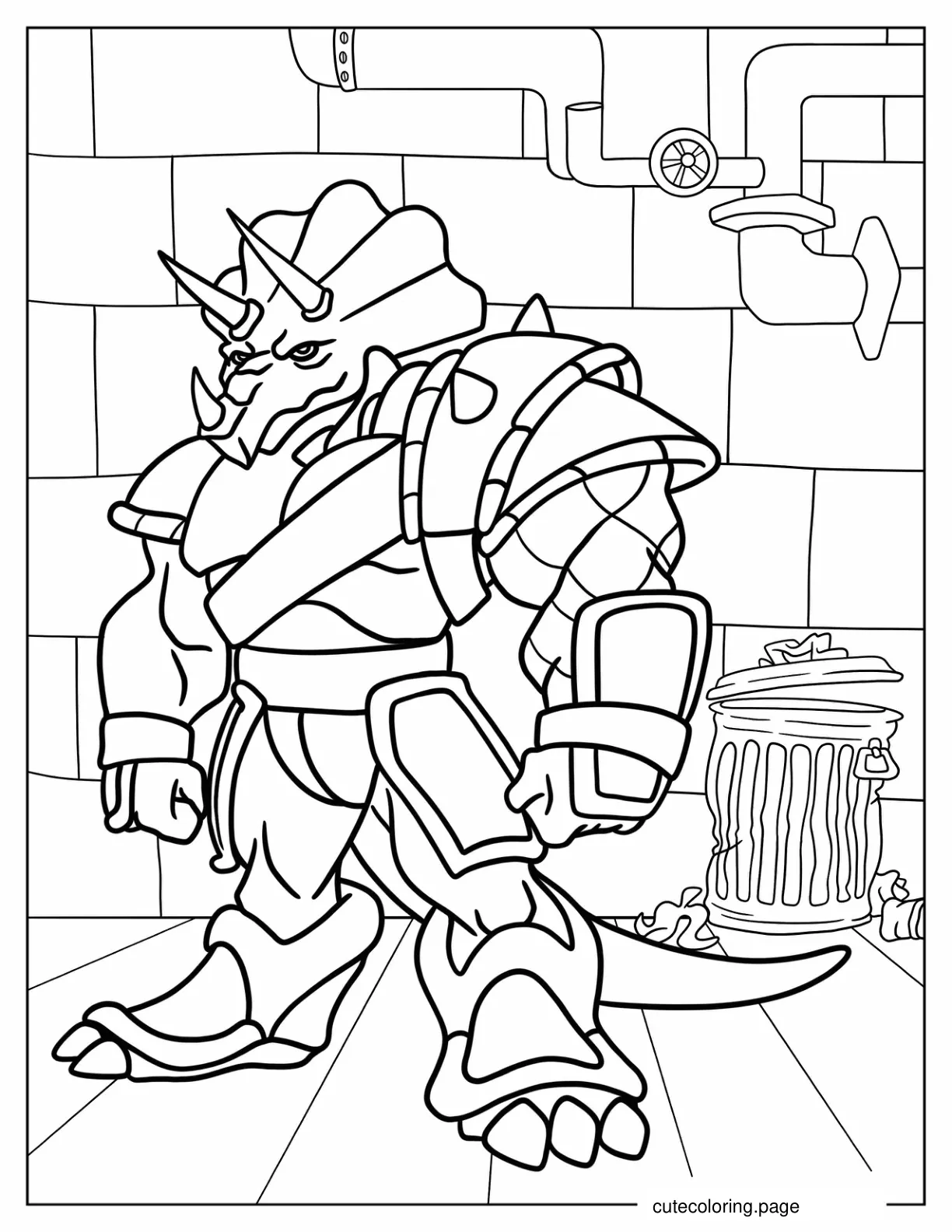 Simple Traximus Coloring Page For Kids coloring page