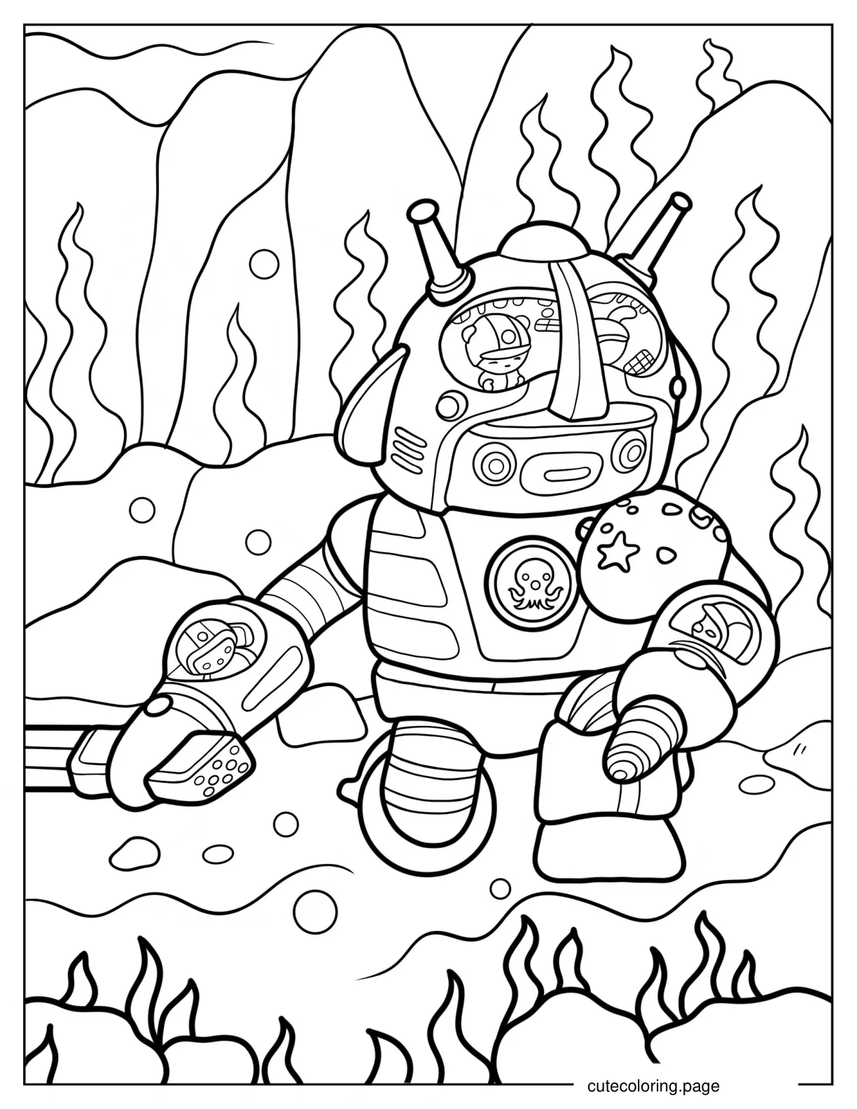 Octonauts Gup Z Giant Robot Coloring Page coloring page