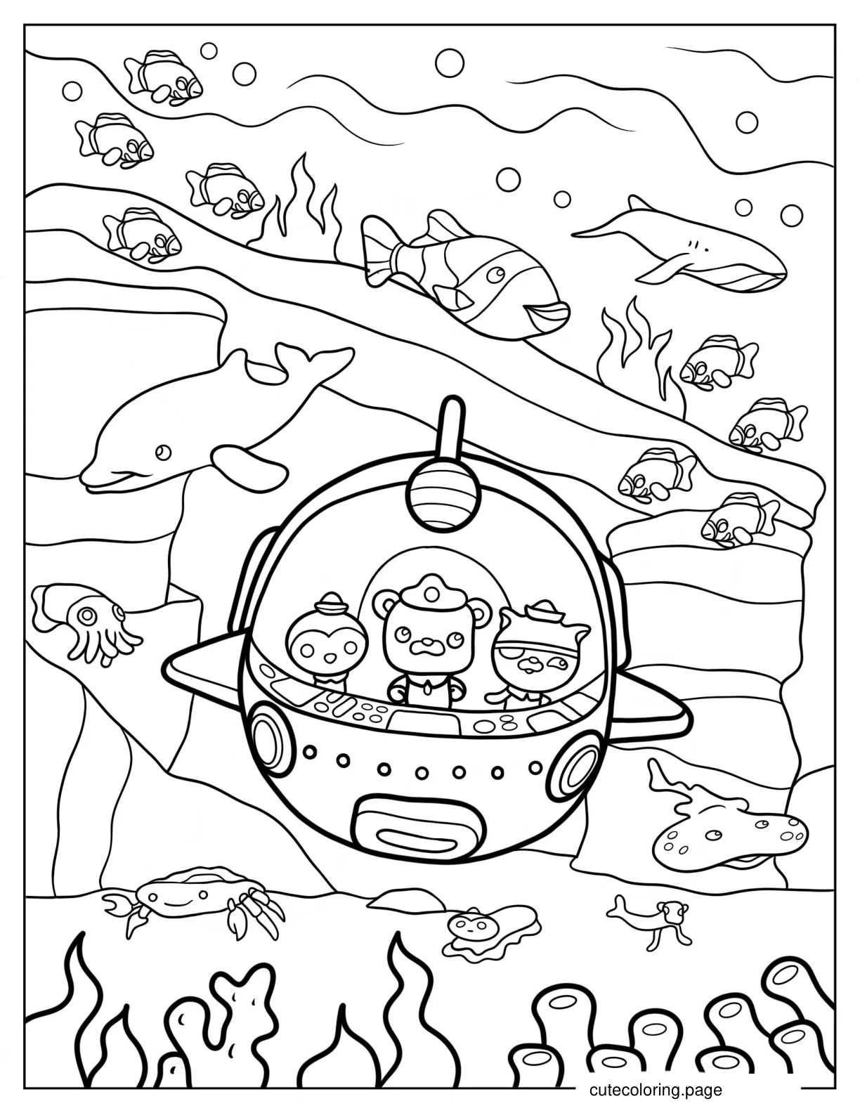 Octonauts Inside The Ship Coloring Sheet coloring page