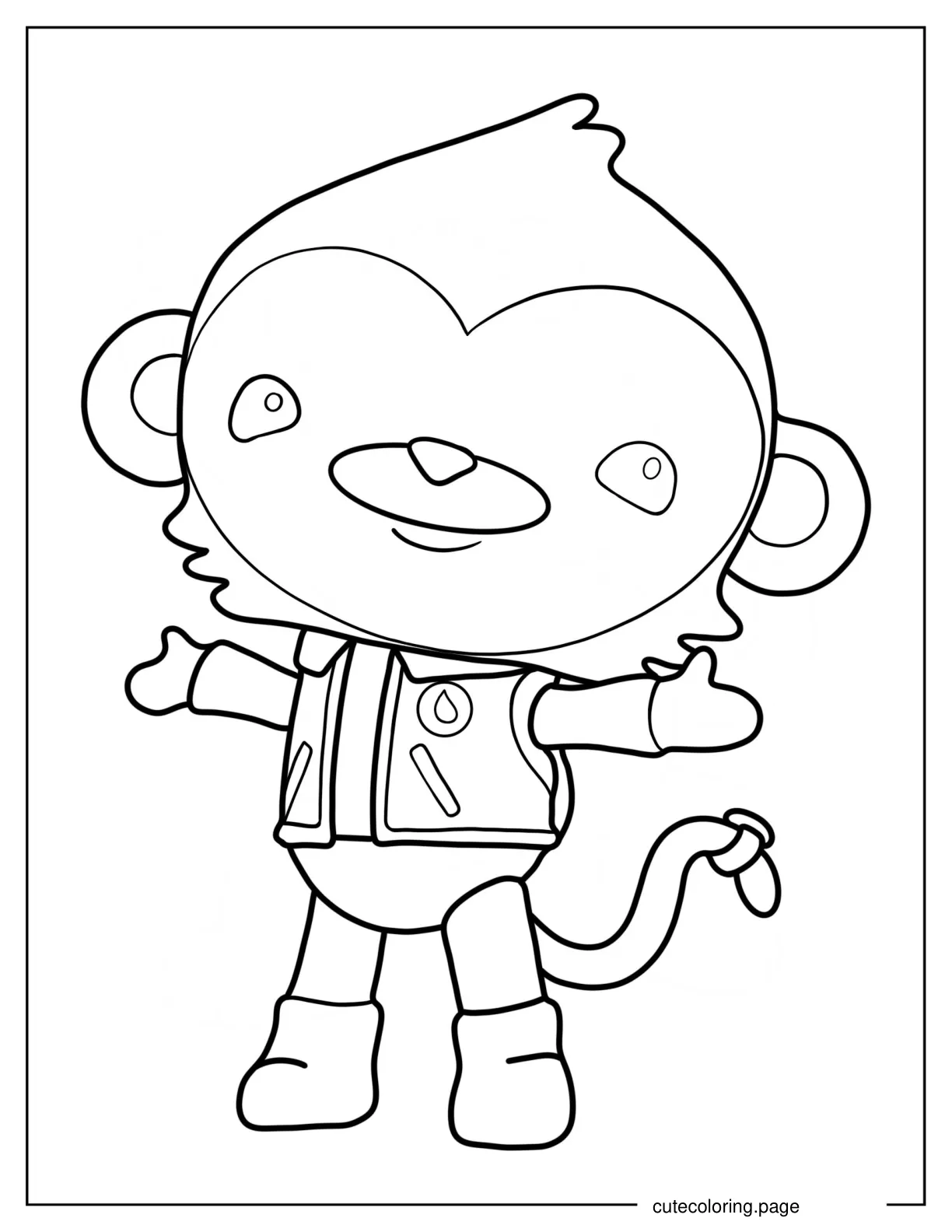 Paani With Open Arms Coloring Sheet For Preschoolers coloring page