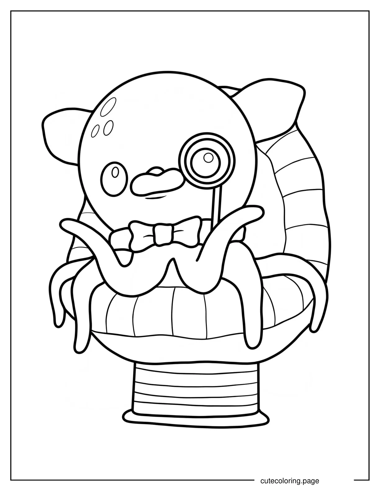 Professor Inkling Octopus On Chair coloring page