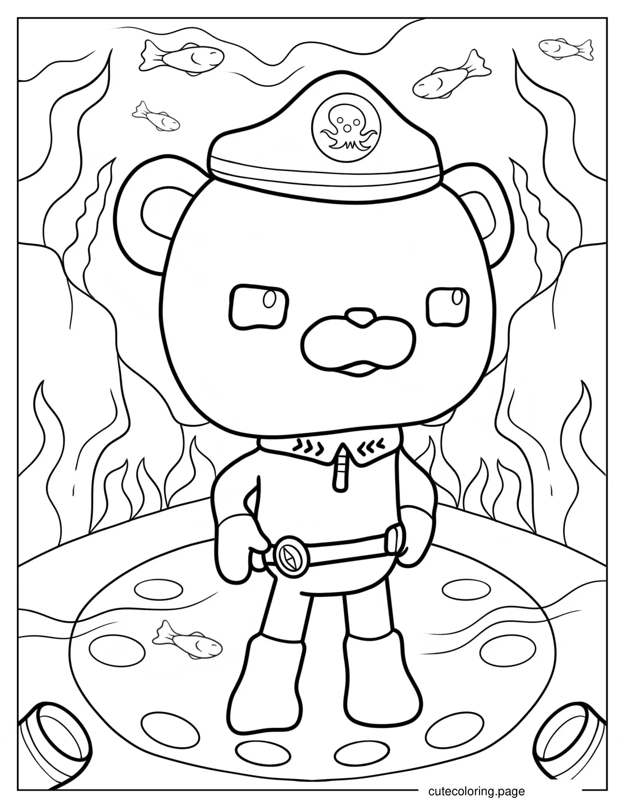 Simple Captain Barnacles Coloring Page For Kids coloring page