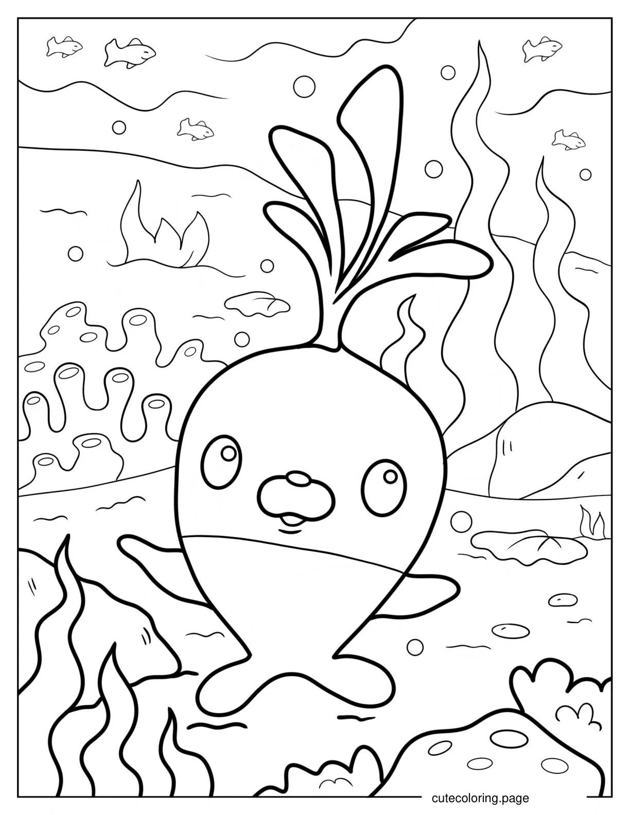 Tunip The Vegiaml In Coral Reef coloring page