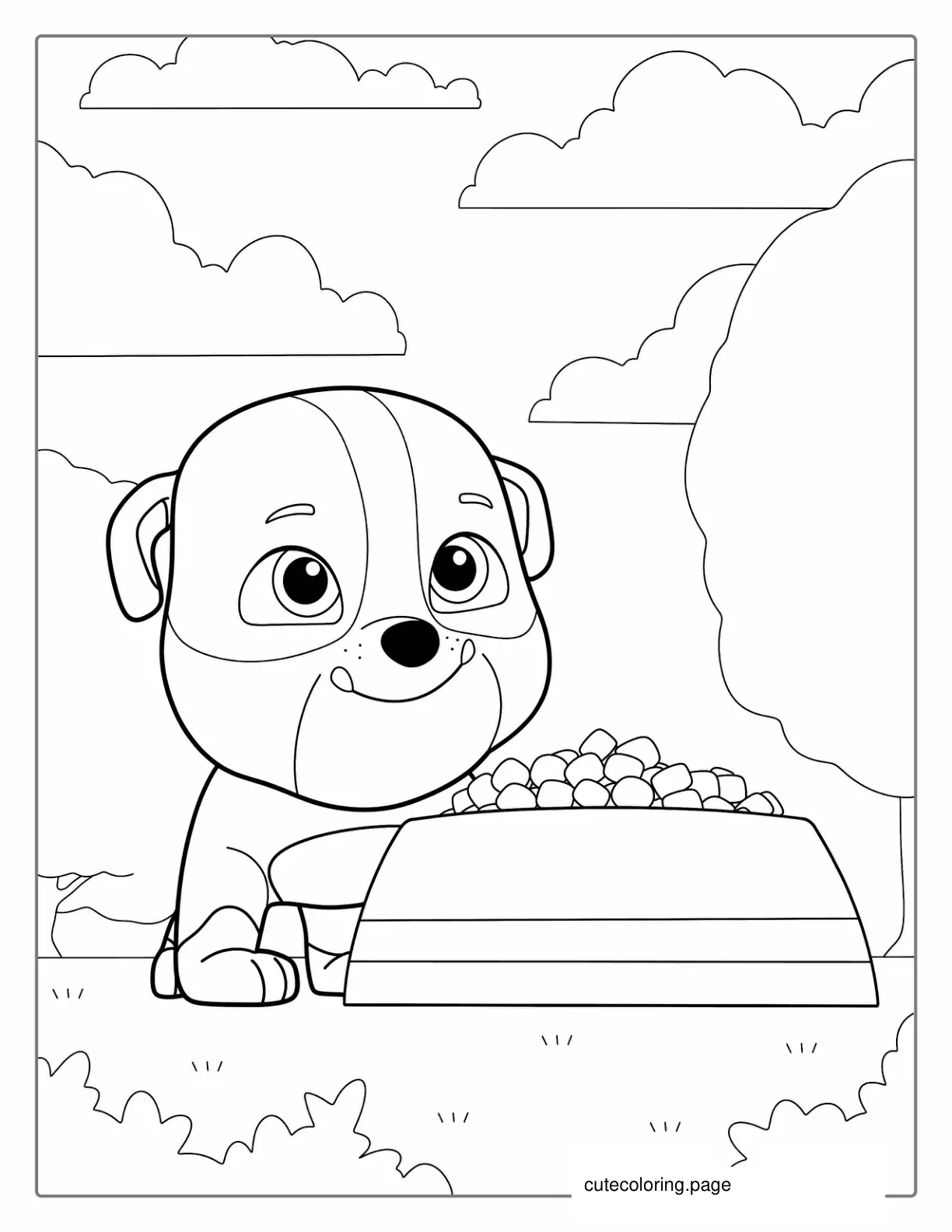 Baby Rubble Character Coloring Sheet coloring page