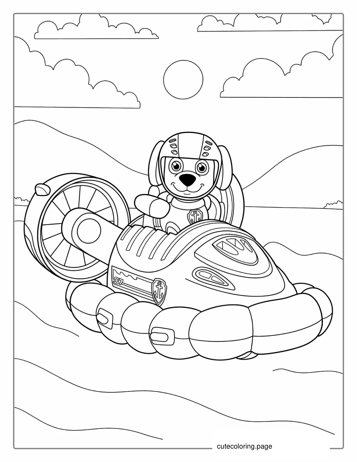 Coloring Sheet Of Zuma On Water Craft coloring page