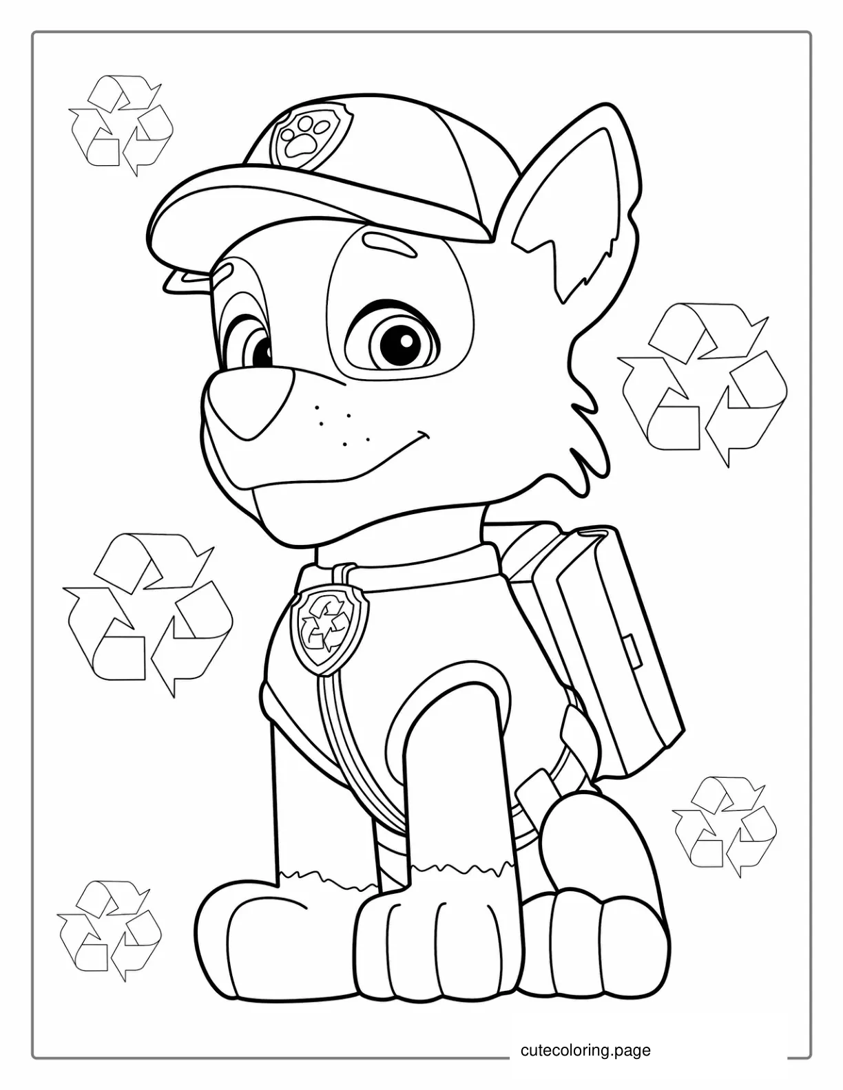 Cute Coloring Page Of Rocky coloring page