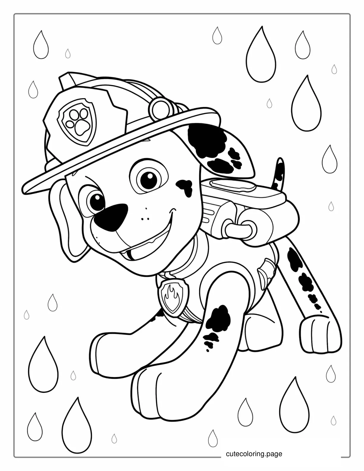 Easy Coloring Page Of Marshall To Color coloring page