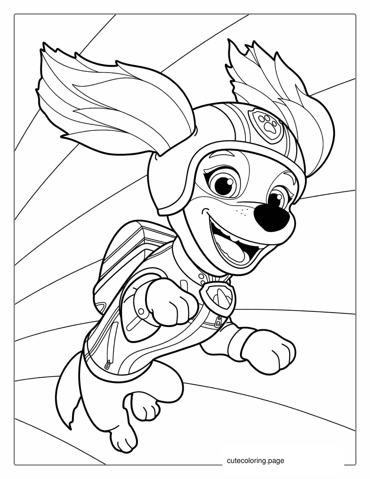 Liberty Dog From Paw Patrol coloring page