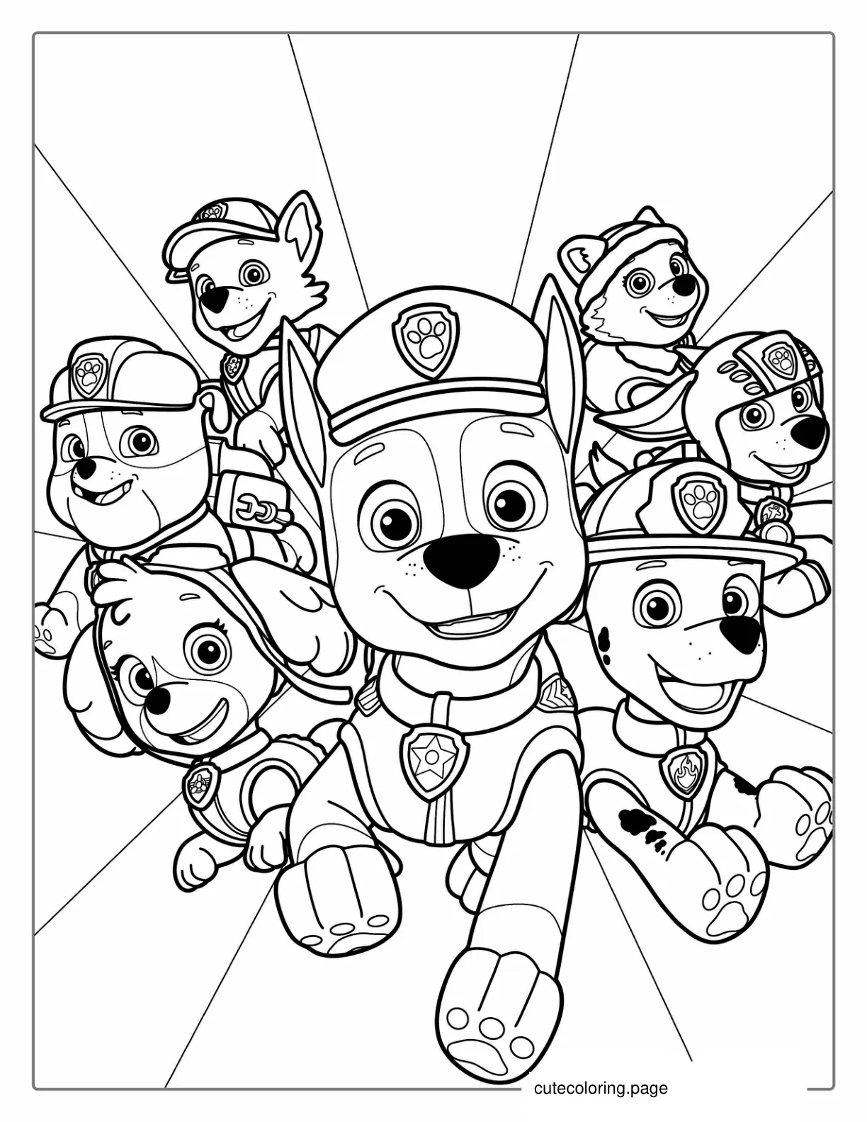 Paw Patrol Coloring Page coloring page