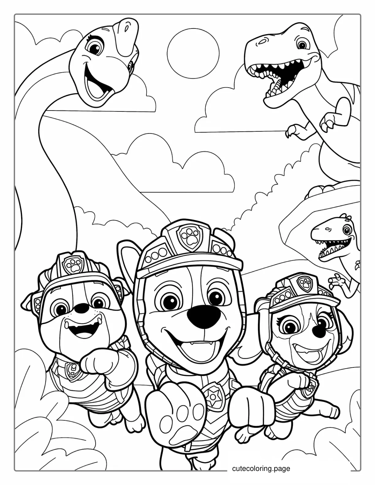 Paw Patrol Dino Rescue Coloring Page coloring page