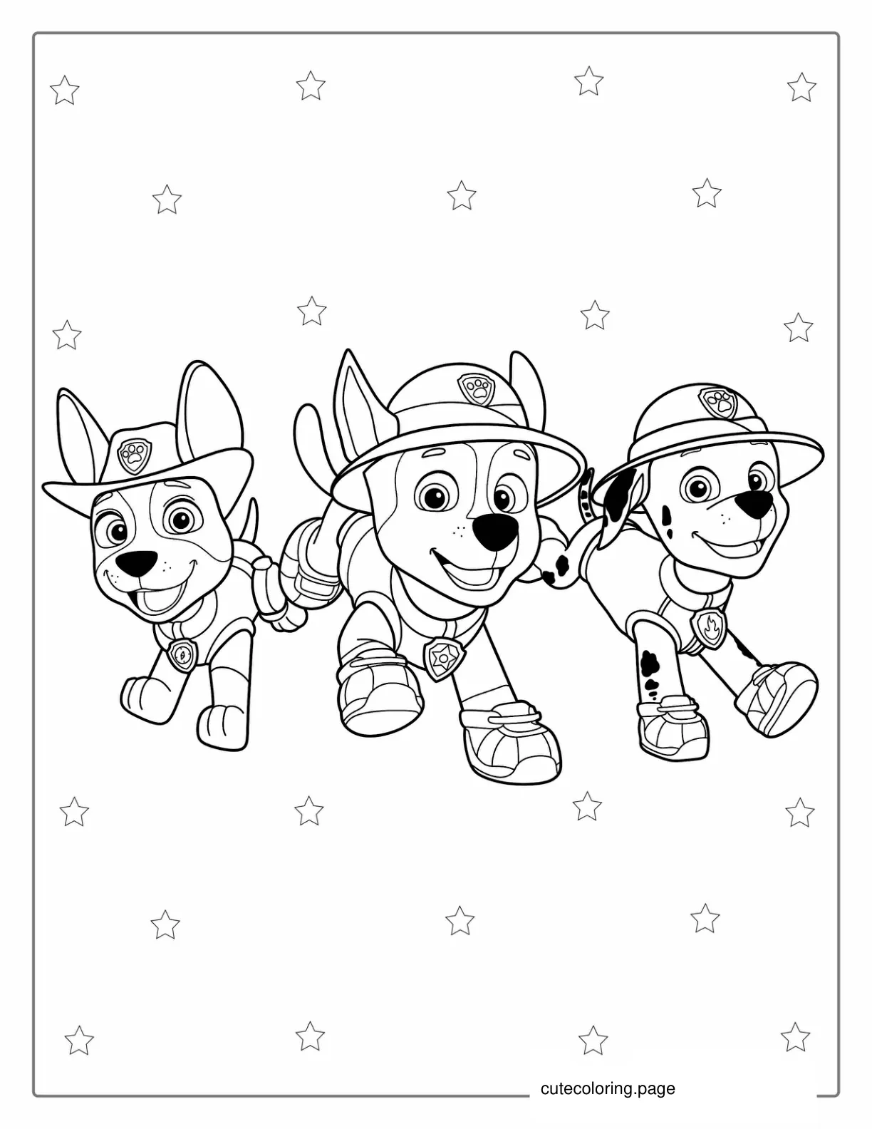 Paw Patrol Friends Coloring Sheet1 coloring page