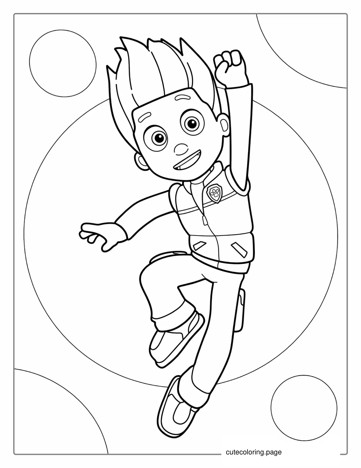 Ryder Character Coloring Sheet coloring page