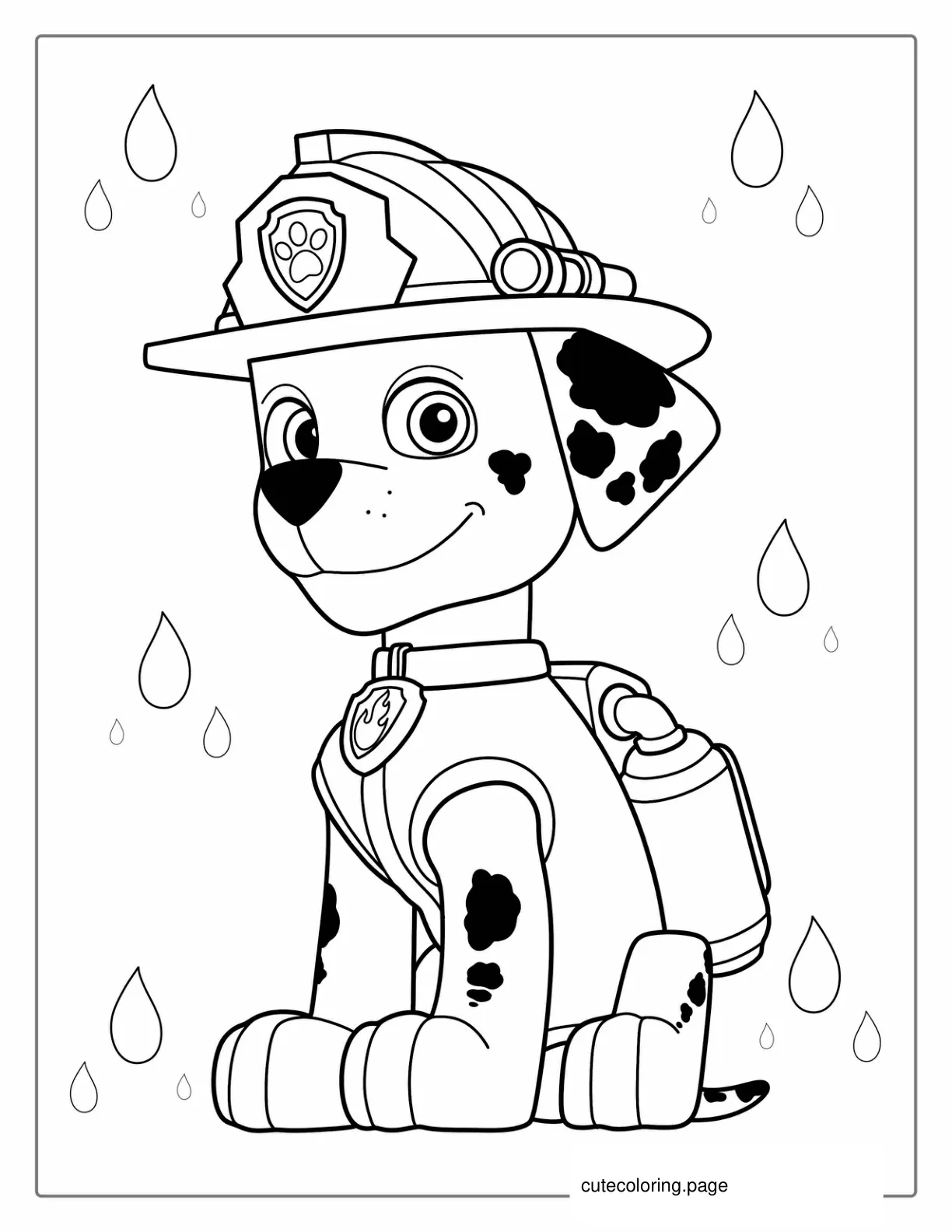 Simple Outline Of Marshall To Color coloring page