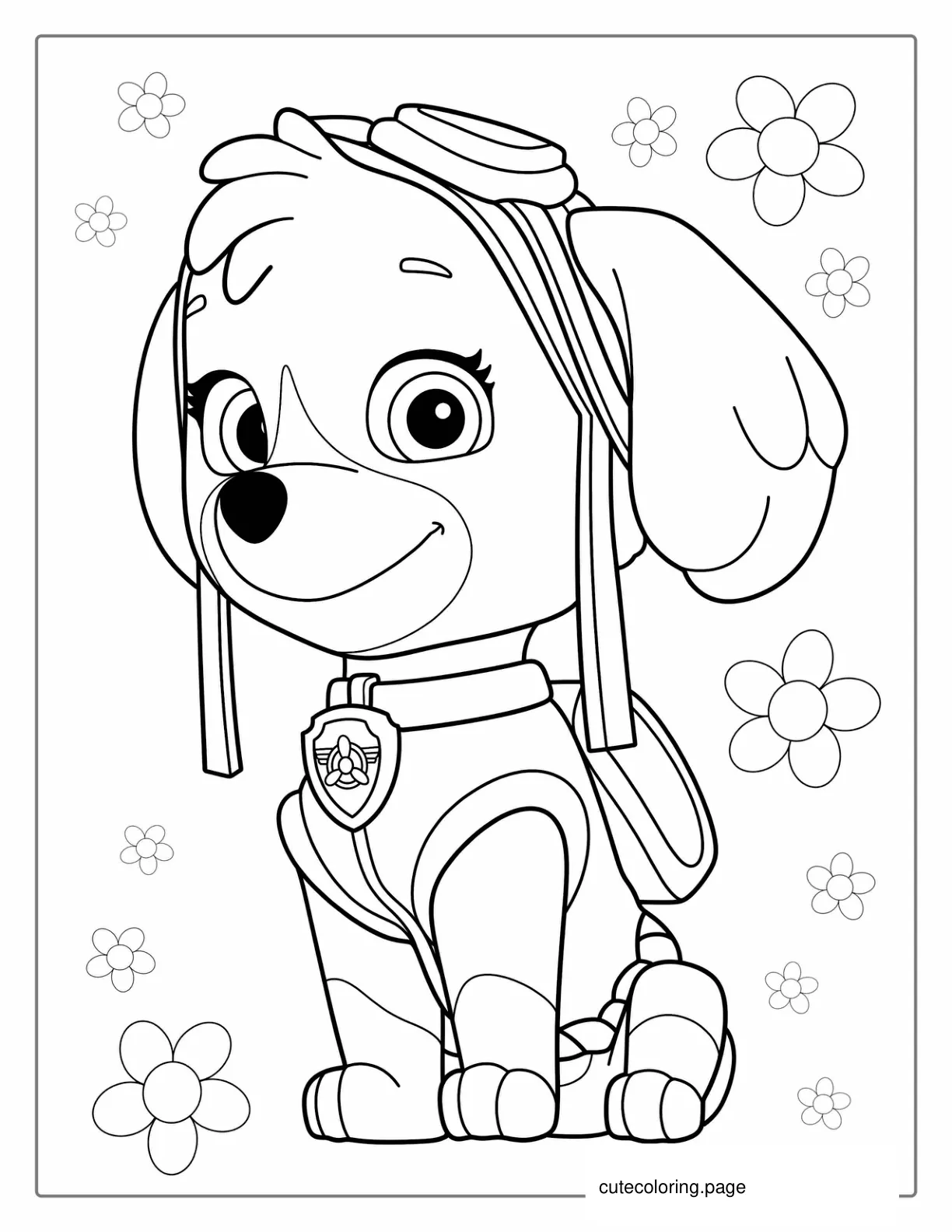 Simple Outline Of Sky To Color For Kids coloring page