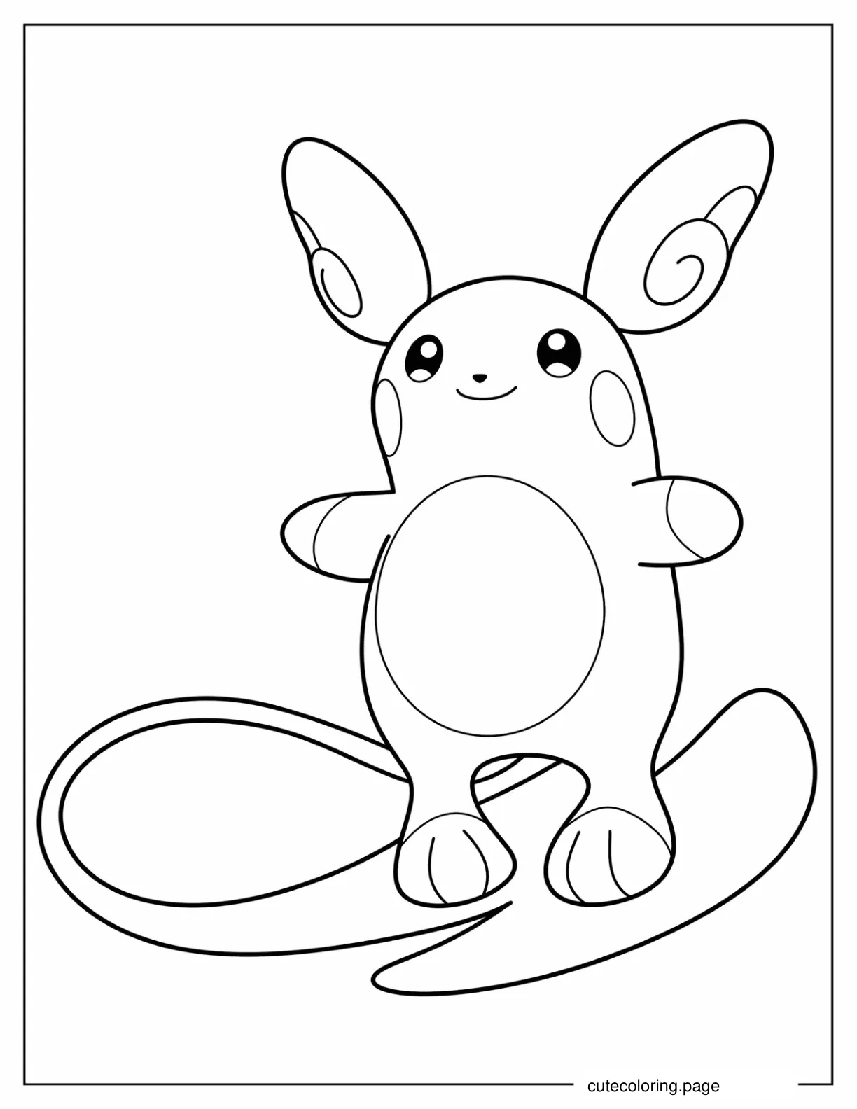 Pikachu Second Evolution Raichu coloring page