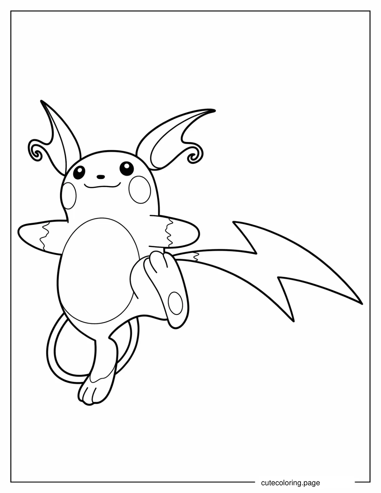 Raichu Outline Coloring In  coloring page