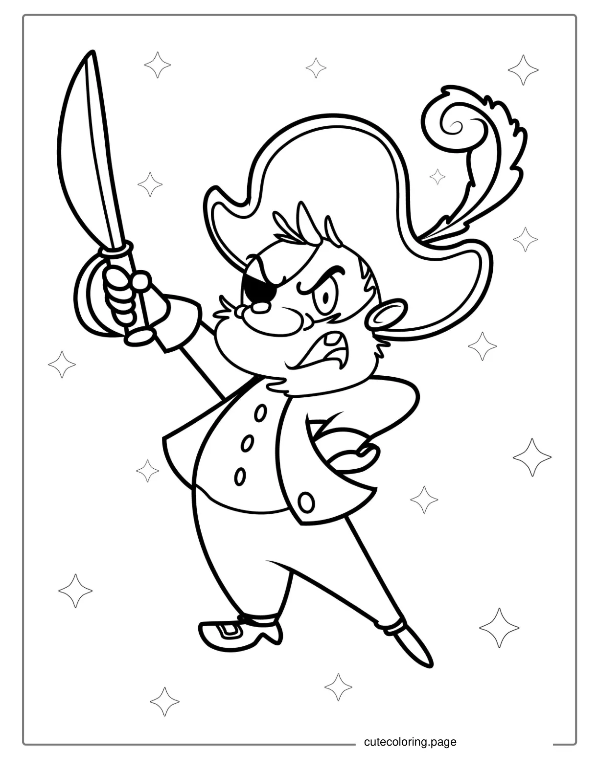 Easy To Color Pirate Coloring Page coloring page