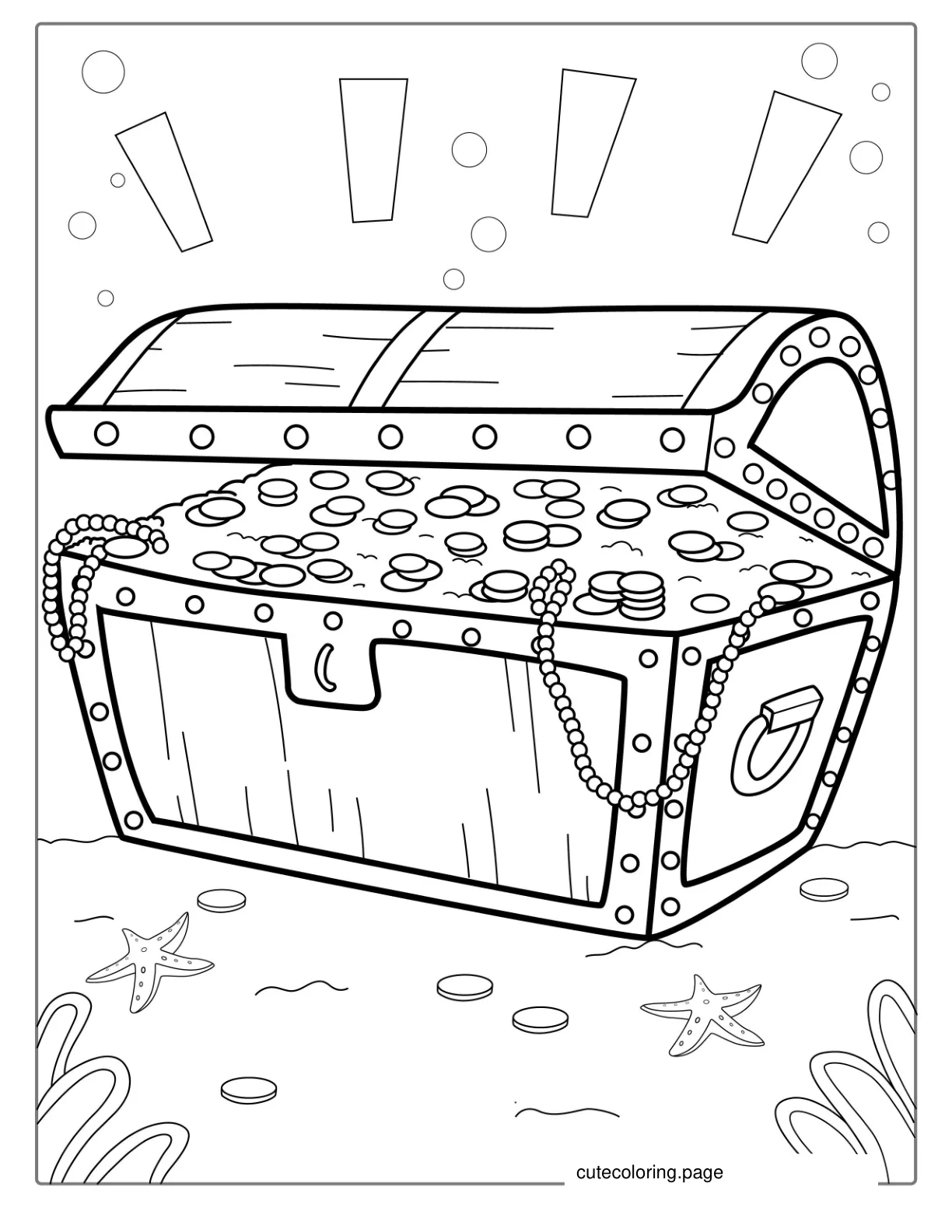 Pirates Gold and Gem Bounty To Color coloring page