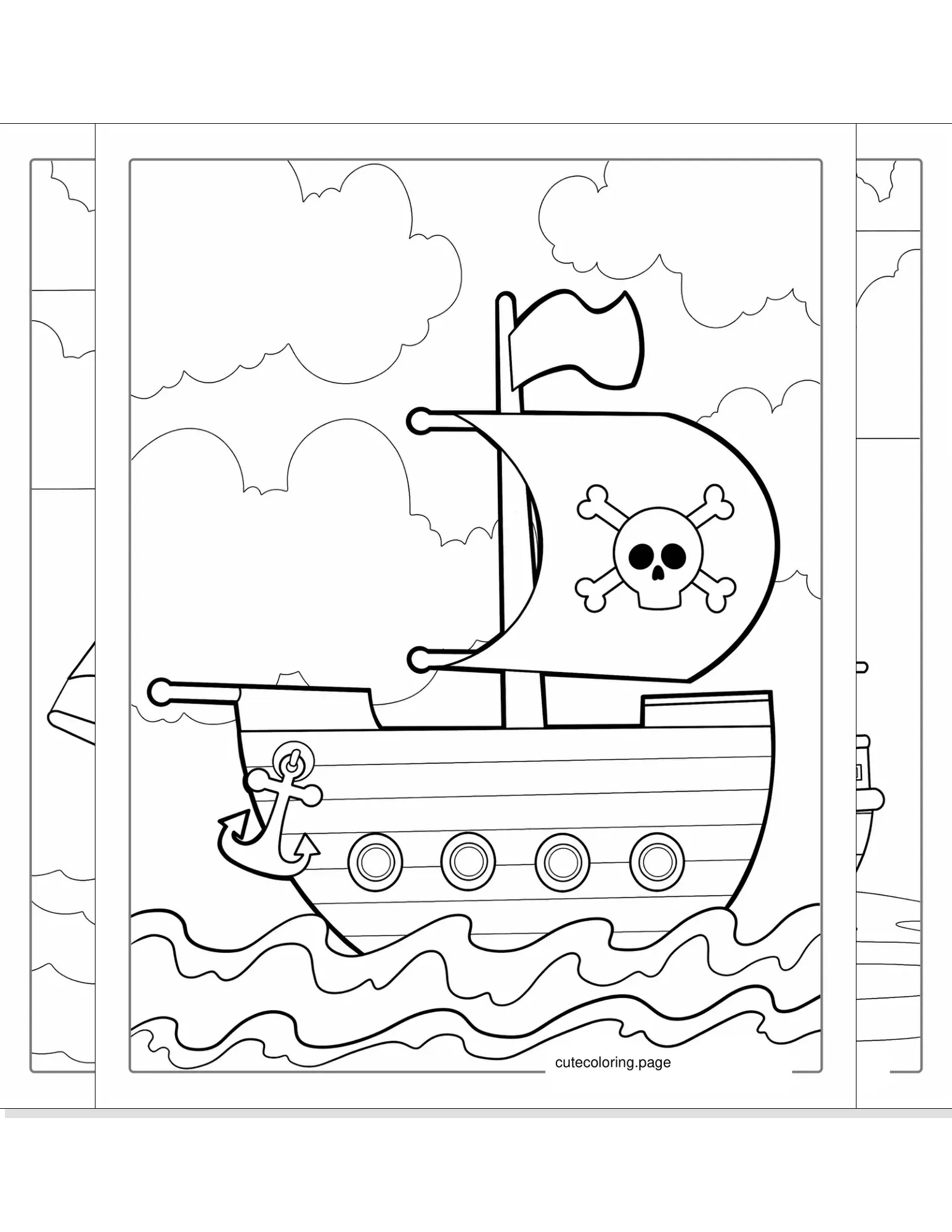 pirate ship coloring pages coloring page