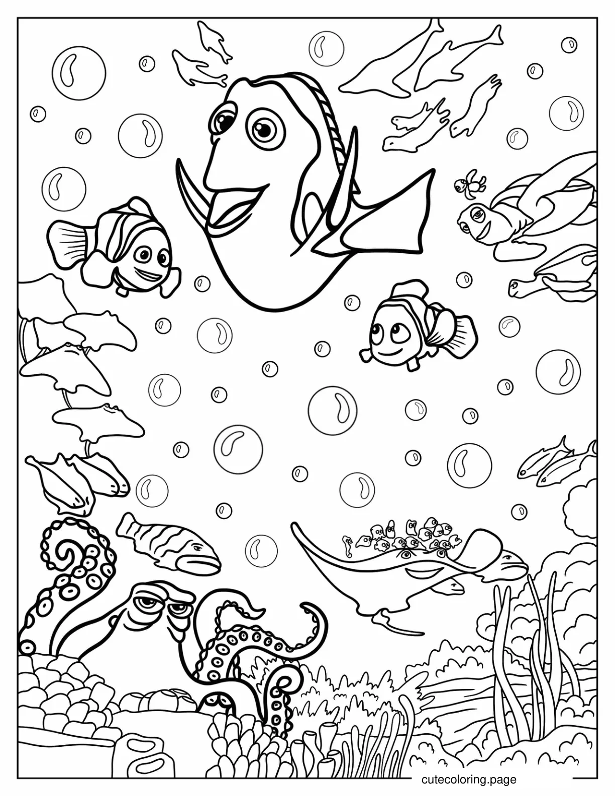 Finding Dory Poster coloring page