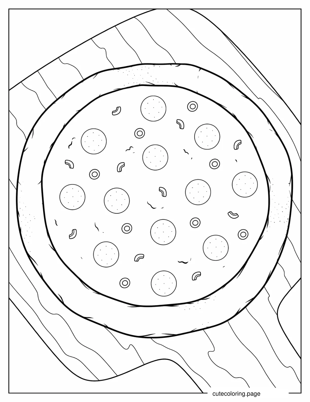 Authentic Italian Pizza Coloring Page coloring page