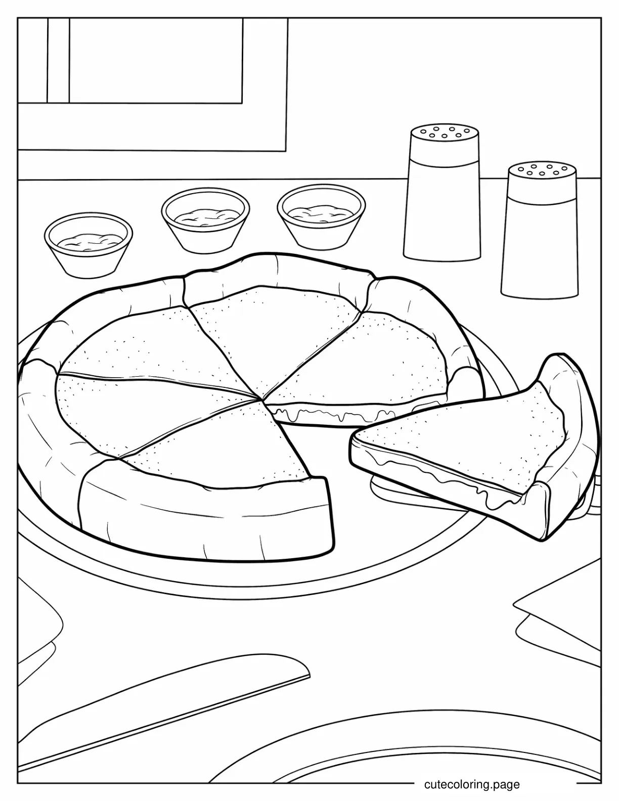 Deep Pan American Pizza Coloring Page coloring page