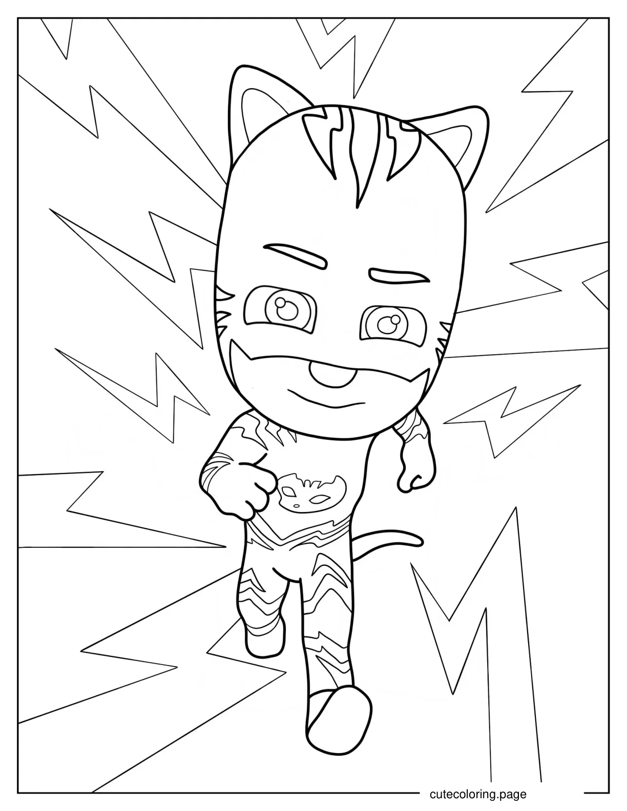 PJ Masks Catboy Coloring Page For Kids coloring page