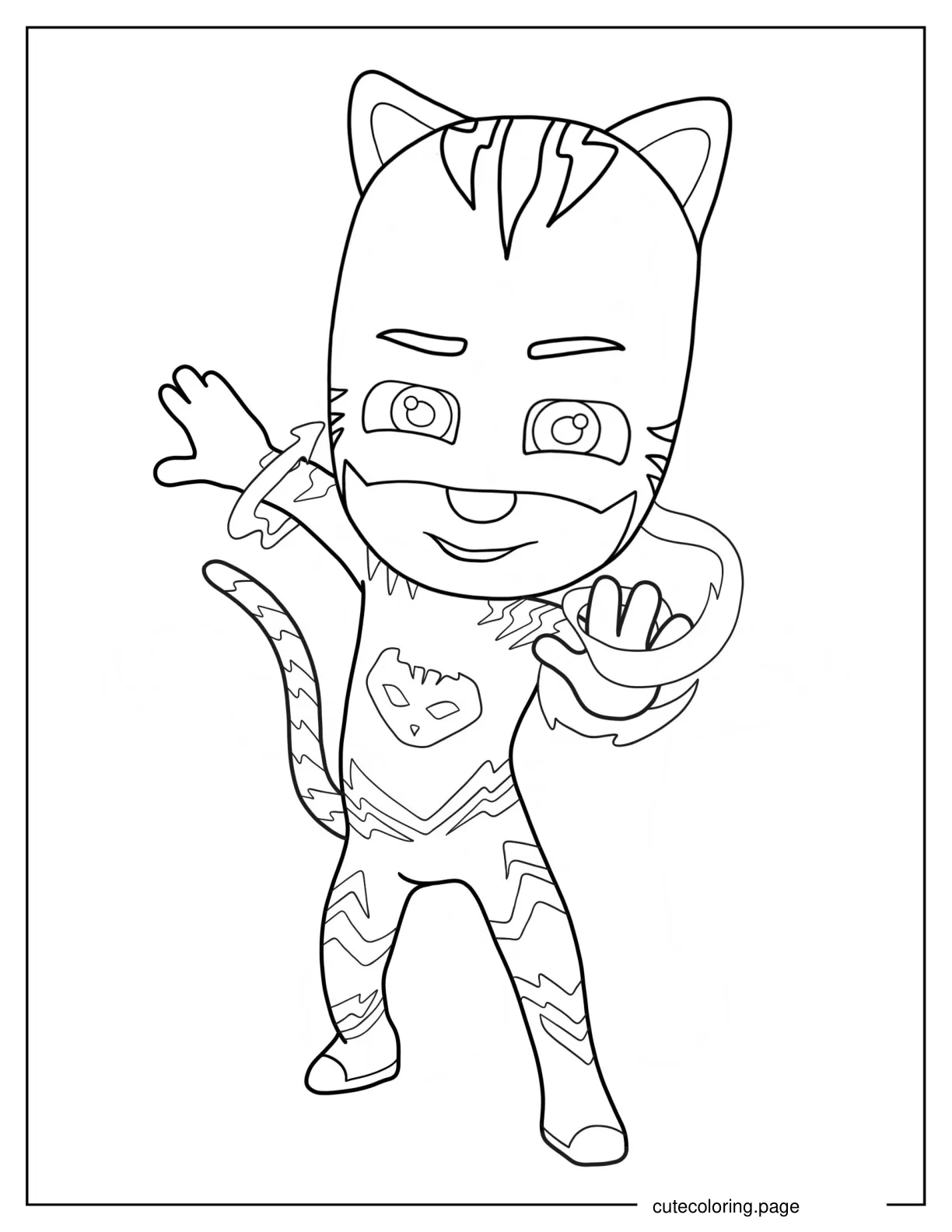 PJ Masks Catboy Using Lightning Powers coloring page