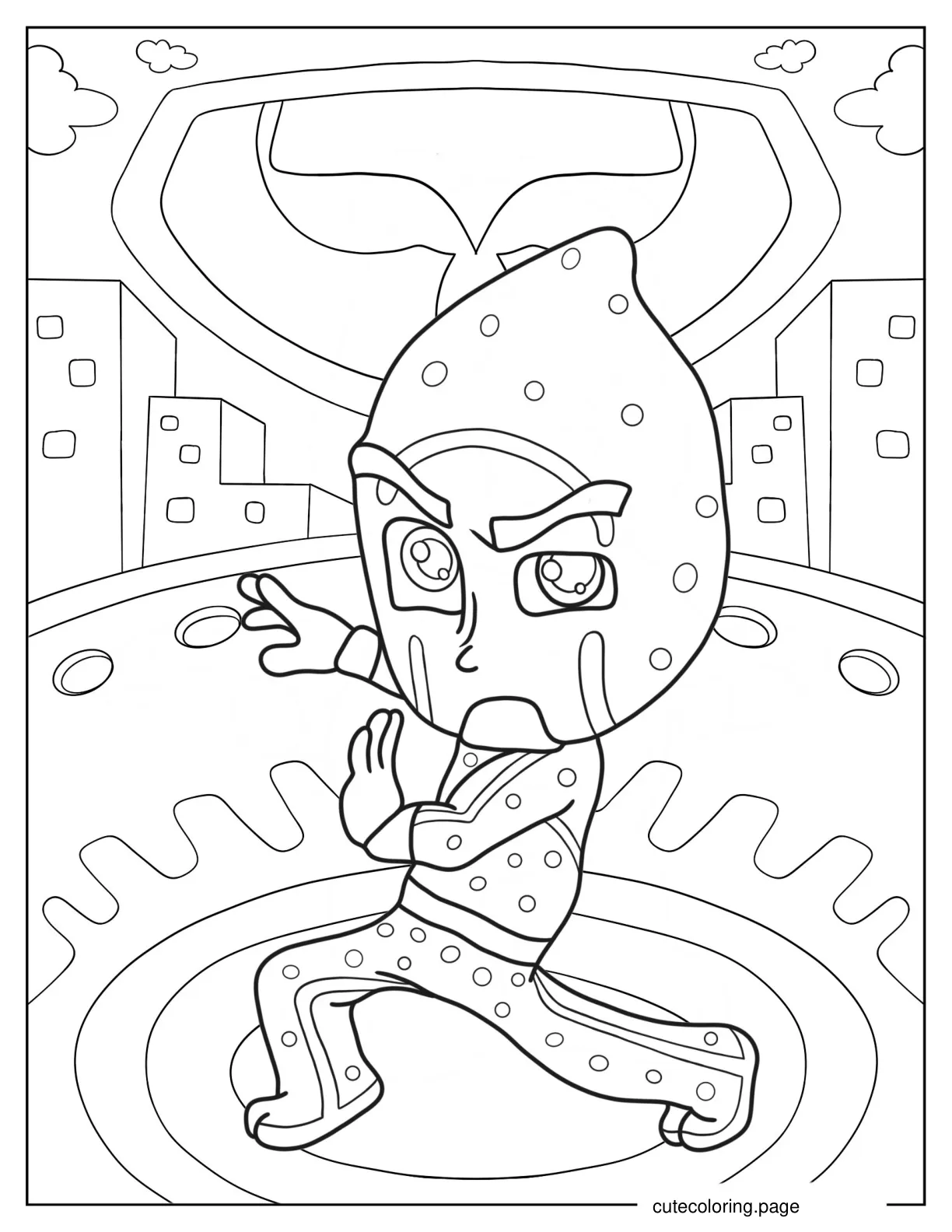 PJ Masks Night Ninja In Cool Pose Coloring Sheet coloring page