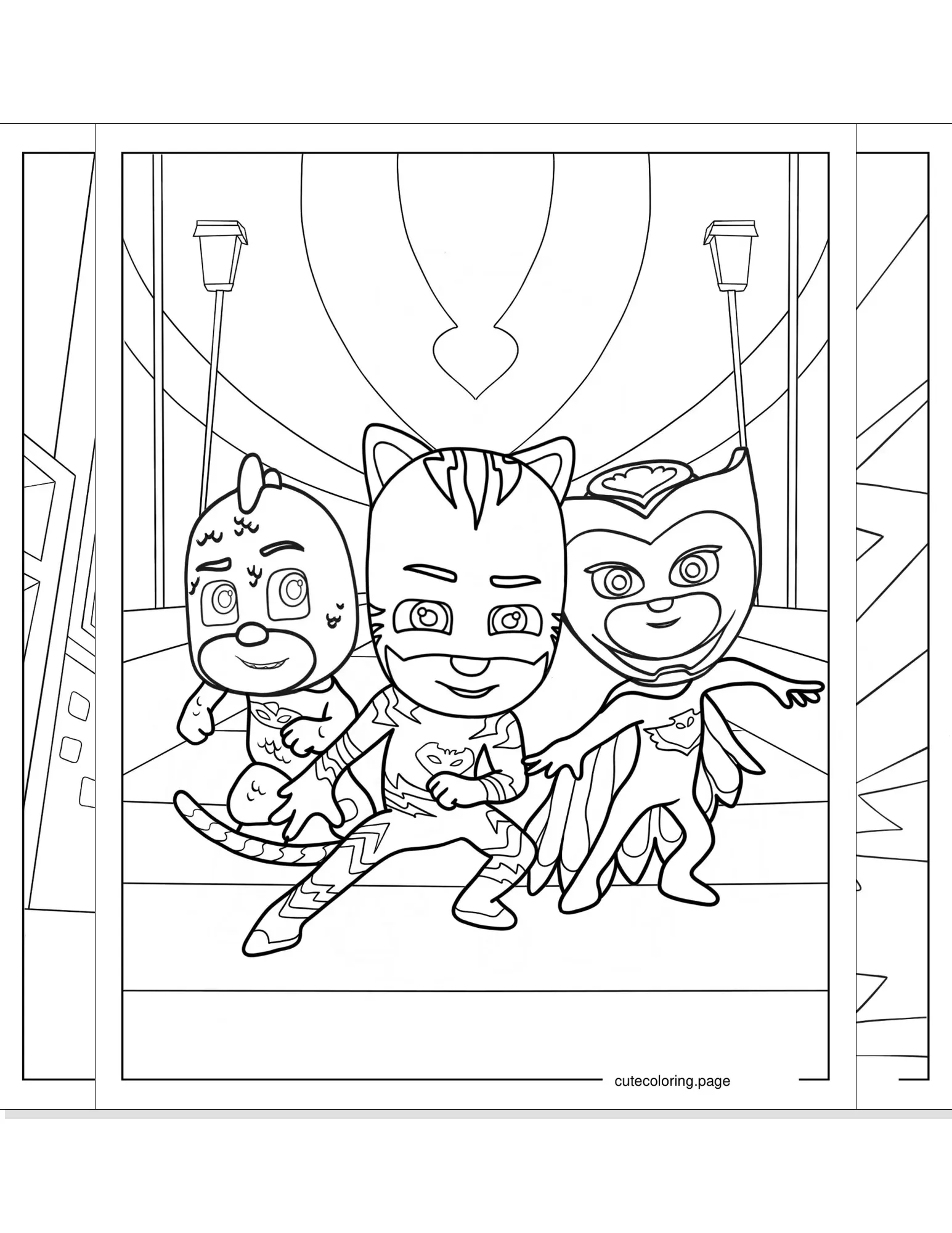 pj masks coloring pages coloring page