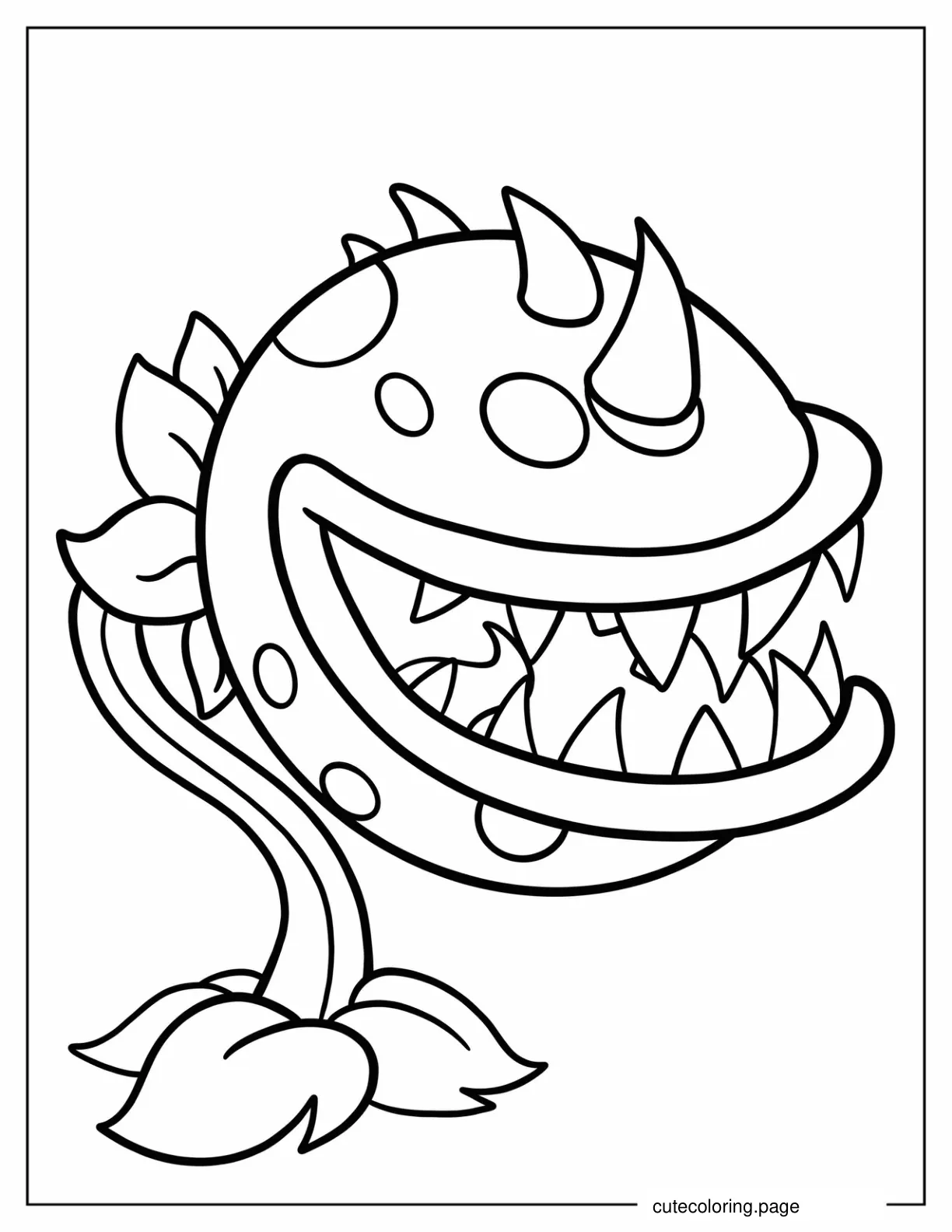 Chomper Vs Plants Vs Zombies coloring page