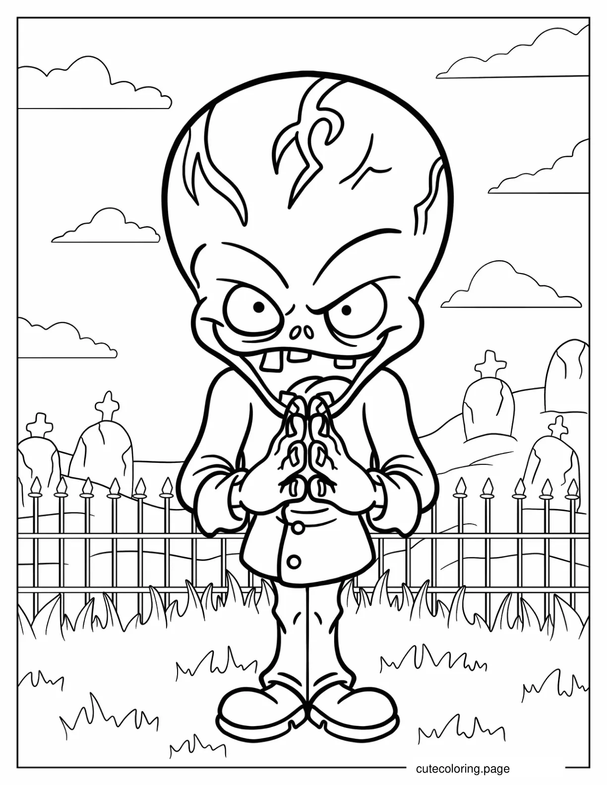 Coloring Page Of Dr Zomboss coloring page