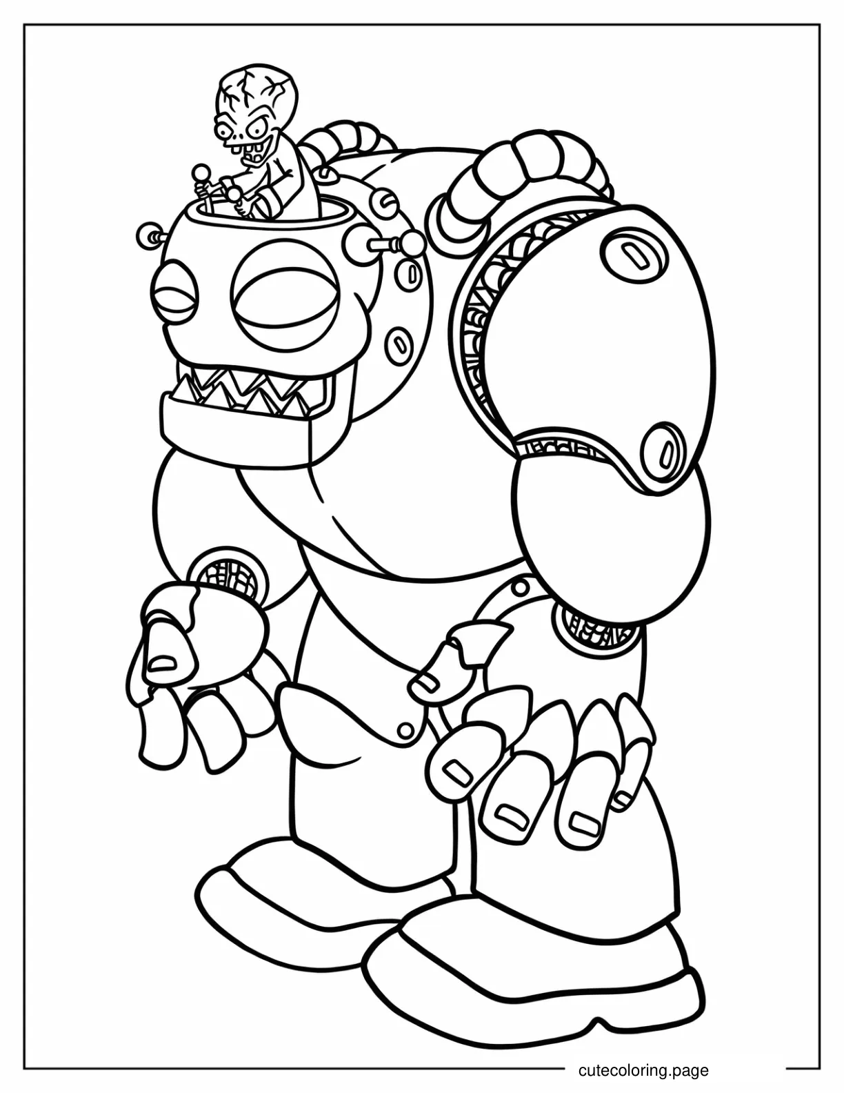 Dr Zomboss From Plants Vs Zombies coloring page