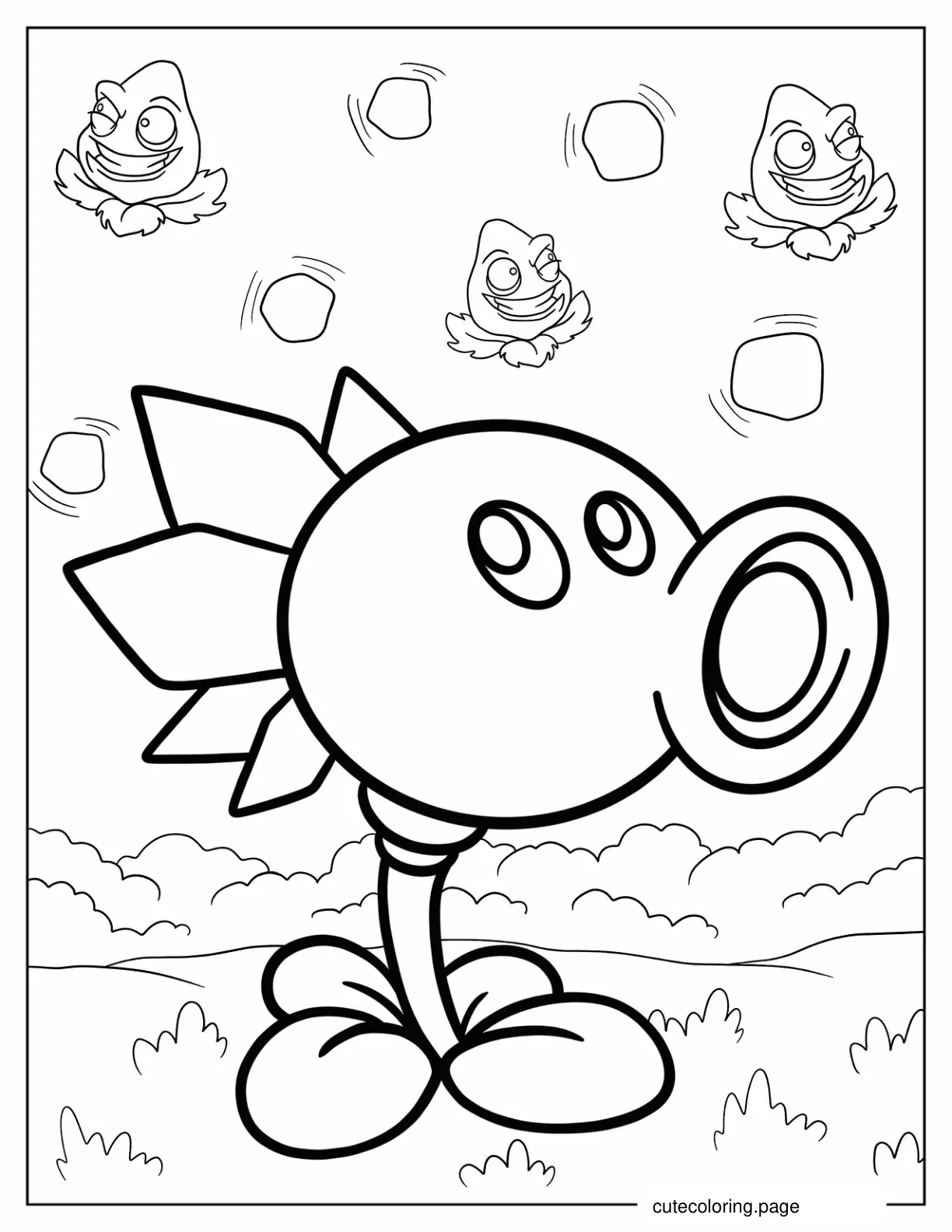 Ice Peashooter To Color coloring page