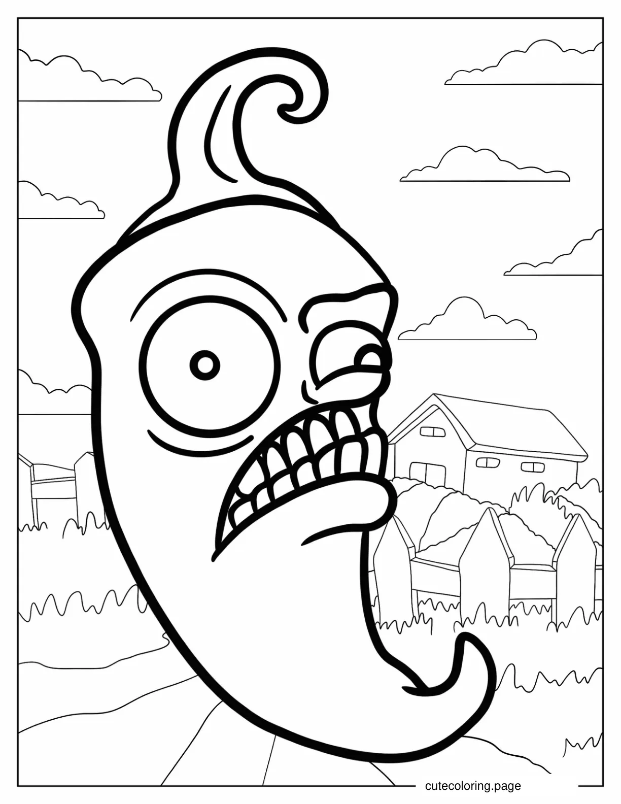 Jalapeno From Plants Vs Zombies coloring page